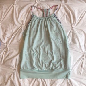 Ivivva Light Blue Tank Top With Built In Sport Bra